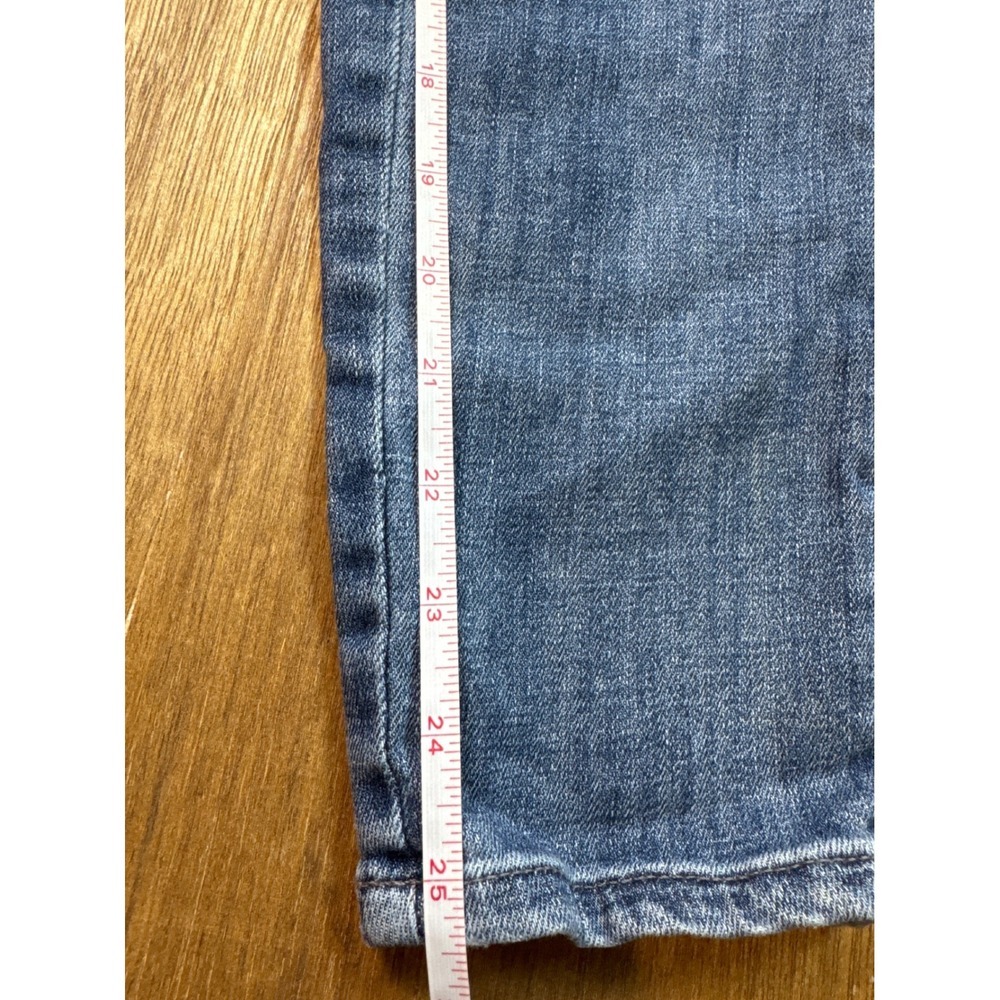 White House Black Market Jeans Womens 4 Blue Floral Embroidered Skinny - Picture 5 of 12